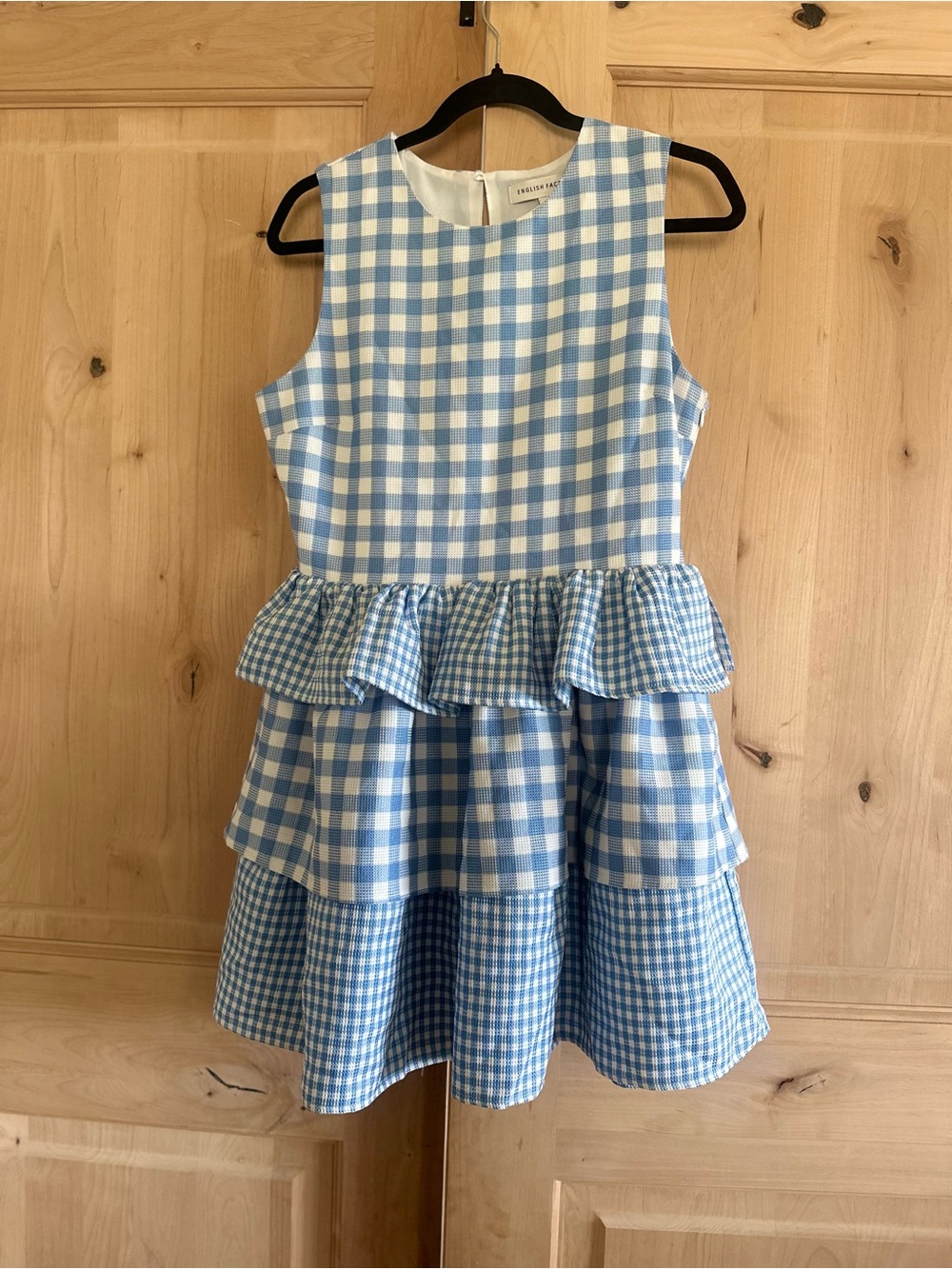 English Factory Tiered Gingham Dress